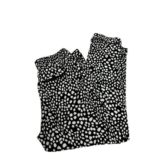 Zara Trafaluc black and white print pull on pants size M - Picture 10 of 15